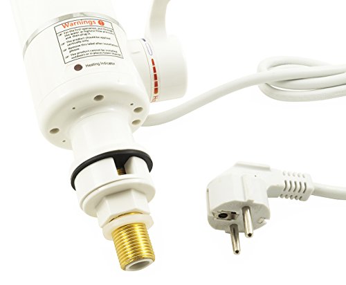 Durchlauferhitzer Warmwasser Mischbatterie, 2800 Watt ohne Boiler elektrischer Durchlauferhitzer für Küche Badezimmer Durchlauferhitzer 60°C 220V - 2