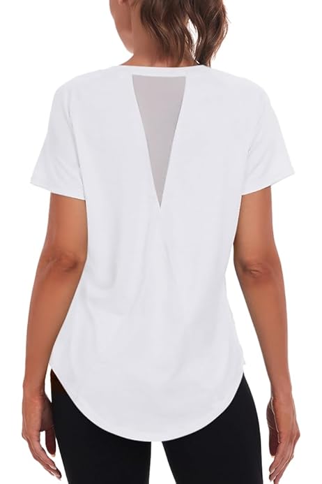 Camicia Sportiva Donna - Top Traspirante Con Schiena In Rete, Perfetta Per Fitness E Yoga - Foto 8