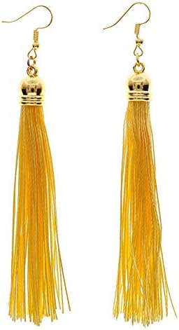 Niceyo Hot Tassel Drop Vintage Hook Tassel Earrings Long Big Dangle Earrings #06