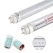 Produktbild 2er Auralum® 120CM T8 LED Tube Röhre Leuchtstoffröhre 2835*120LEDs Leuchtmittel gestreifter Deckel inkl. LED Starter (Warmweiß (2800K-3200K)) …