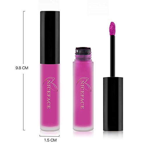 Beliebter Lippenstift, Yogogo Lip Matte Liquid Lipstick Wasserdichte Lip Gloss Make-up (#13) - 4