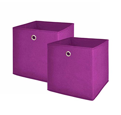 Regalbox, Klappbox, Ordnungsbox ,Aufbewahrungsbox, 2er Set, Maße: B/H/T 32/32/32 cm