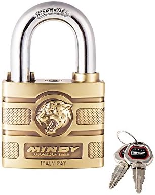 Mindy Lock with Keys Zinc Alloy Keyed Different Padlock,1-Pack, A16-60