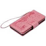 Cozy Hut® Schutzhülle / Cover / Handyhülle / Etui für Sony Xperia XA Ultra/F3211 6.0 Zoll Hülle, 3D Gemalte Entlastung Muster Design Folio PU Leder Schutzhülle Bookstyle mit 9 Kartenfächer PU Leder Hülle Wallet Case Folio Handyhülle Flip Cover Schale Tasche Brieftasche Bumper mit Kartenfächer und Magnetverschluss Handyhülle Case Flip Cover mit Frau und Katze Motiv für Sony Xperia XA Ultra – rosa - 6