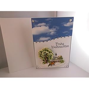 3D Weihnachtskarte Frohe Weihnachten Handmade