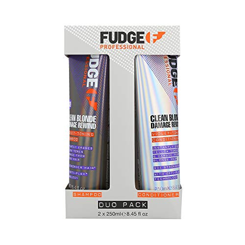Fudge Clean Blonde Damage Rewind Violet-Toning DUO Shampoo & Conditioner 2x250 ml