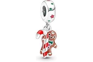 TCZNAF Natale Ciondolo Charm Cuore Animali di Famiglia Pendant Compatibile Per Europei Bracciali Regali di Festa Charms da Donna