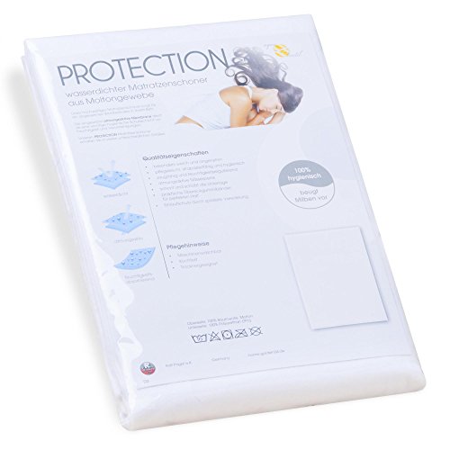 Wasserundurchlässige Matratzen-auflage 140×200 kochfest, Wasserdichter atmungsaktive Molton-Matratzen-Schoner, Protection Kopfkissen-Schoner von aqua-textil 1000670 weiß - 2