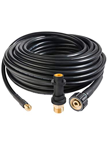 Arebos Tuyau de nettoyage de canalisations / 20 m / 180 bar / Pour la connexion à un nettoyeur haute pression