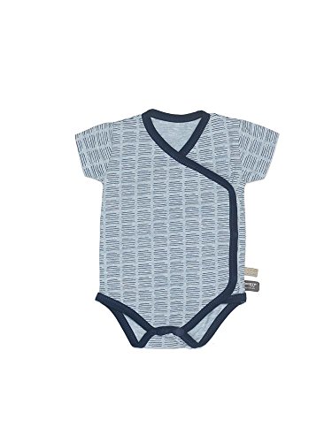 Snoozebaby Romper SS Hand Stripe, Size 68, Indigo Blue