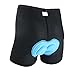 Ohuhu® Unisex (Männer / Frauen) Swchweiß Absorbent Volatility Quick Dry Gel 3D Padded Fahrrad Radfahren Unterwäsche Shorts Hose, Schwarz M L XL XXL XXXL (XXL)