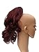 SWEET SHORT CURLY PONY TAIL HAIR EXTENSION, (CLAW GRIP) (08 Burgundy Mix)