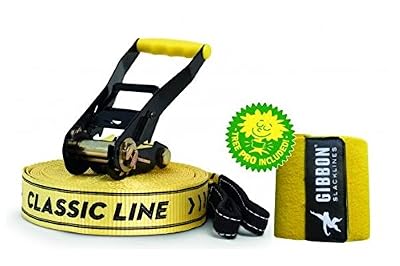 GIBBON GBCLPRO_G_15 Classic Slackline Jaune
