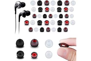 YMIFEEY 48 Stücke Ersatz Silikon Ohrstöpsel, Ohrhörer Ersatzstöpsel aus Silikon, Ersatzpolster Ohrpolster Kopfhörer Aufsätze In-Ear, 3 Größen (S/M/L), Kompatibel mit den meisten in-Ear Kopfhörer