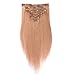 Price comparison product image Beata Hair 14"-20" Clip In Human Hair Extensions Silk Straight, 100% Remy Hair Extensions Clip on (20"-70g-7pcs,#27 Honey Blonde)