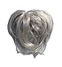 New Style Scrunchie Hair Extension Silver Grey Mix Fuller Scrunchie Up Down Do Super Spiky Twister
