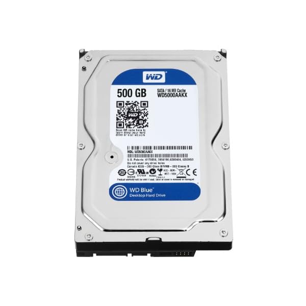 WD Blue - Disco Duro para Ordenadores de sobremesa de 500 GB (7200 RPM, SATA a 6 GB/s, 16 MB de caché, 3,5")