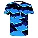 Produktbild Buntes Quadrat 3DT Shirt Herren Sommer lässig atmungsaktiv Kurzarm TX-8248 6XL