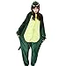 Price comparison product image Z-Chen Adult Womens Mens Cosplay Animal Onesie Pyjamas Costume, Green Dinosaur, L (Height 67"-71")