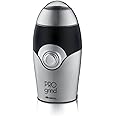 Ariete 1600 Pro Grind Coffee Grinder, Compact Design, Cord Wrap, Stainless Steel Blades, Cord Storage, Silver