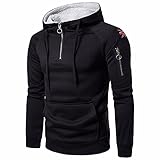 CICIYONER Männer Kapuzenpullover Herren Herbst Winter Lange Ärmel Vlies Kapuzenpullover Mit Kapuze Sweatshirt Oberteile Bluse