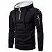 Produktbild Pullover Herren Hoodie Winter feiXIANG Männer Sweatjacke Männer Outwear Kapuzenpullover Mantel Outwear mit Tasche( Schwarz,XXL)