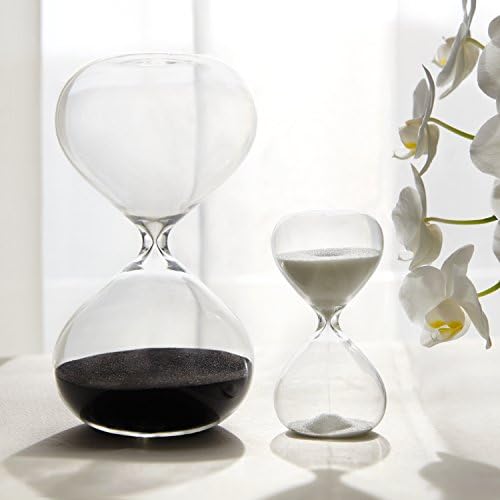30 & 5 Minute Gravity Hourglasses - Time Management Set - Obsidian Black & Snow White