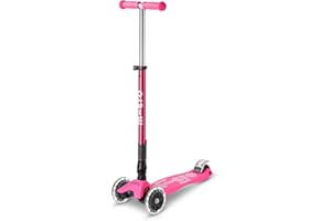 Micro® | Maxi Deluxe Pieghevole LED Monopattino 3 Ruote Bambini | Altezza Regolabile | Ruote con Illuminazione a LED | Cuscinetti ABEC9 | 5-12 Anni | Ragazzi e Ragazze