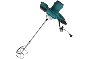 QUIOTUIR Mezclador de Mortero 2100W Hormigoneras Electricas 6 Velocidades Ajustables 800rpm Adecuado Para Cemento, Hormigón, Lechada Cemento Otros Materiales Viscosidad Media