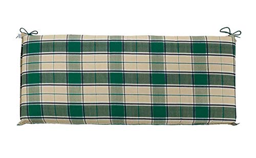 Sitzpolster für die Gartenbank Bankpolster Bankkissen 2er-Bankauflage FAE 21 | 50 cm x 110 cm | Beige-Grün