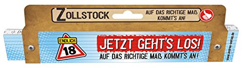 Zollstock für Männer 18 Jetzt gehts los Spezialzollstock zum 18. Geburtstag