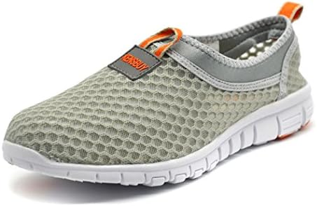 Daillor Womens&amp; Men's Slip-on Mesh Shoes,Ultralight Breathable Running Shoes EU43 Orange