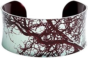 Handmade Cuff Bracelet - Midsummer Common Tree Monochrome - CB01