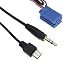 Produktbild AUX Line IN Adapter mit Ladefunktion Smartphone Micro USB kompatibel mit Blaupunkt Becker Philips Grundig VDO