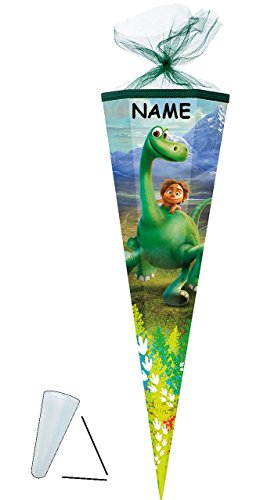 Schultüte – “ Arlo & Spot – der gute Dinosaurier “ – 22 / 35 / 50 / 70 / 85 cm – Zuckertüte ALLE Größen – mit / ohne Kunststoff Spitze – für Mädchen & Jungen – Dino – Dinos / Urzeit – the good Dinosaur – Film – Saurier - 3