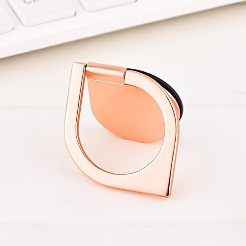Finger Ring Spinner Holder, 360° Rotation Cell Phone Stand with Great Finger Grip for iPad iPhone 8/8Plus 7/7Plus 6/6s Plus, Samsung Galaxy, Huawei, Xiaomi, Sony, LG Smartphones and Tablets (Rose Gold)