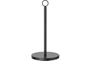 PICKPIFF Portarrollos de Cocina Negro de Pie, Toallero de Papel de Cocina para Rollos Estándar y Grandes para Cocina y Mesa de Comedor, Soporte para Rollos de Cocina, sin Taladrar, para Almacenamiento