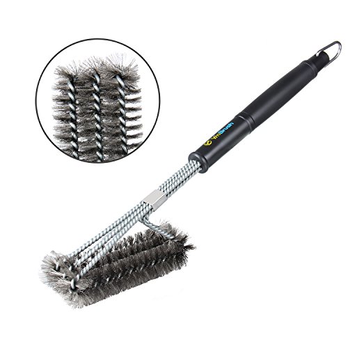 MF Tech 3 in 1 Grillbürste - 18'' Edelstahl Grillbürsten Grill und BBQ Reinigungswerkzeuge Zubehör – Outdoorchef