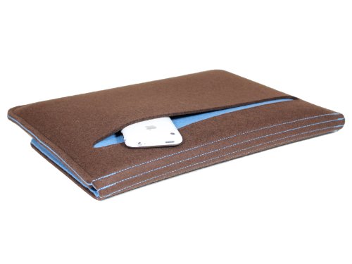 Waterkant Deichkönig Wollfilz-Tasche für MacBook Pro 38,1 cm (15 Zoll) mit Retina Display braun/blau - 3