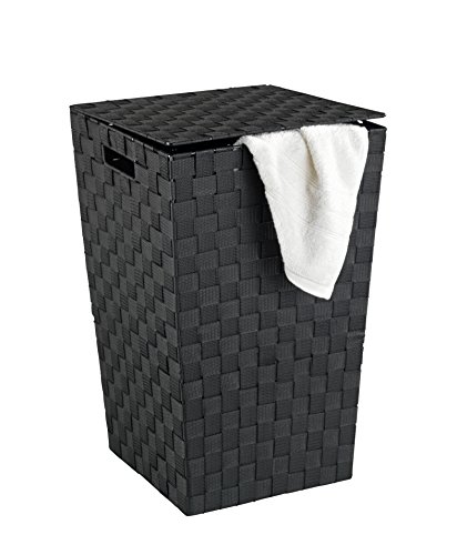 Wenko 22278100 Wäschetruhe Adria Square Fassungsvermögen 48 L, Polypropylen, schwarz, 33 x 33 x 53 cm - 2