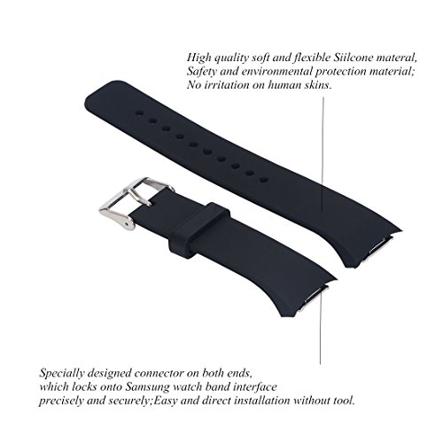 Für Samsung Gear S2 SM-R720/R730 Wiedereinbau UhrBand, iFeeker Zubehör Soft Silikon Armbandband Smartwatch Band Gemeinsame Design für Samsung Galaxy Gear S2 SM-R720/SM-R730 (Klein oder Groß, 16 Farben Auswahl) - 2