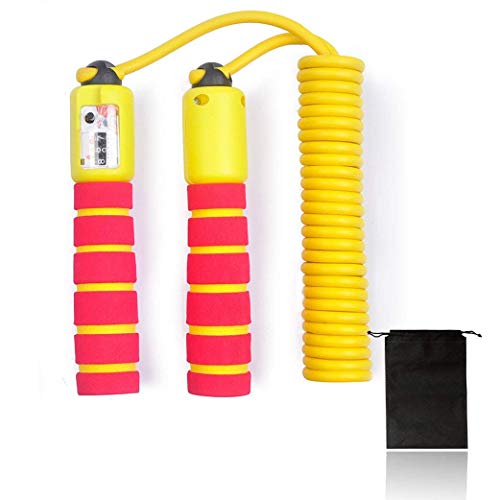Balala Cuerda para Saltar Ajustable con Contador y Mango de Espuma de Crossfit Boxeo MMA, Ligero Cuerda de Saltar para Niños con Mango Cómodo