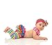 juDanzy Girl Stripes baby leg warmers 4 pack in pinks & purple for babies, toddlers and children