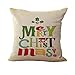 Produktbild Cushion Cover Christmas Decoration Santa Claus Christmas Tree Creative Christmas Art Pillow Case Home Bar Club Car Bed Decor Sofa Cushion Cover MY-CM1001-01(18" X 18" inches)