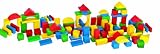 Heros 100010151 – 100 bunte Bausteine in der Trommel zur Aufbewahrung – hochwertiges Buchenholz – Holzbausteine Made in Germany - 3