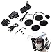 Produktbild V6 Helm Intercom 6 Fahrer 1200 Mt Motorrad Bluetooth Intercom Headset Walkie Talkie Helm BT Interphone Stecker (Farbe: Schwarz)