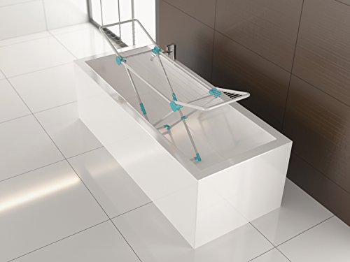 Artweger 2S2MI Wäschetrockner, faserverstärkte Seile, Flügel, Kunststoff, weiß / minze, 42,5 x 8,3 x 105 cm - 2