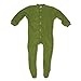 Cosilana - Baby Pyjamas / Sleepsuit0-2 months (Height 18-22 inch) (Size 56), Kiwi-Green, 100% Organic Merino Wool