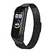 Produktbild bloatboy Luxus Edelstahl Uhrenarmband für Xiaomi Mi Band 4 Armband, Mode Milanese Magnetic Ersatzband Uhrenarmband (Schwarz, S(180mm))