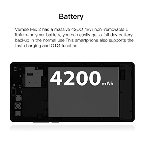 Vernee MIX 2 4G Smartphone, Android 7.0 6 Pollici 18:9 FHD+ Schermo Intero MT6757 Octa-core 4G RAM 64G ROM, Doppie Fotocamere Posteriori 13 MP + 5MP Fotocamera Frontale 8MP, 4200mA Batteria, Impronta Digitale (Blau)